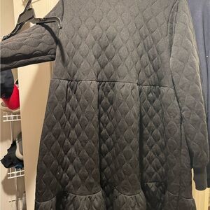 Black Quilted Women's maxi Dress